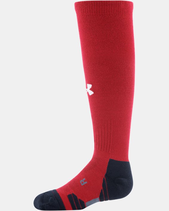 Kids' UA Team Over-The-Calf Socks, Red, pdpMainDesktop image number 1